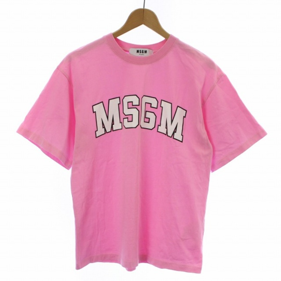 MSGM - MSGM Tシャツ カットソー 半袖 ロゴプリント XS ピンクの通販