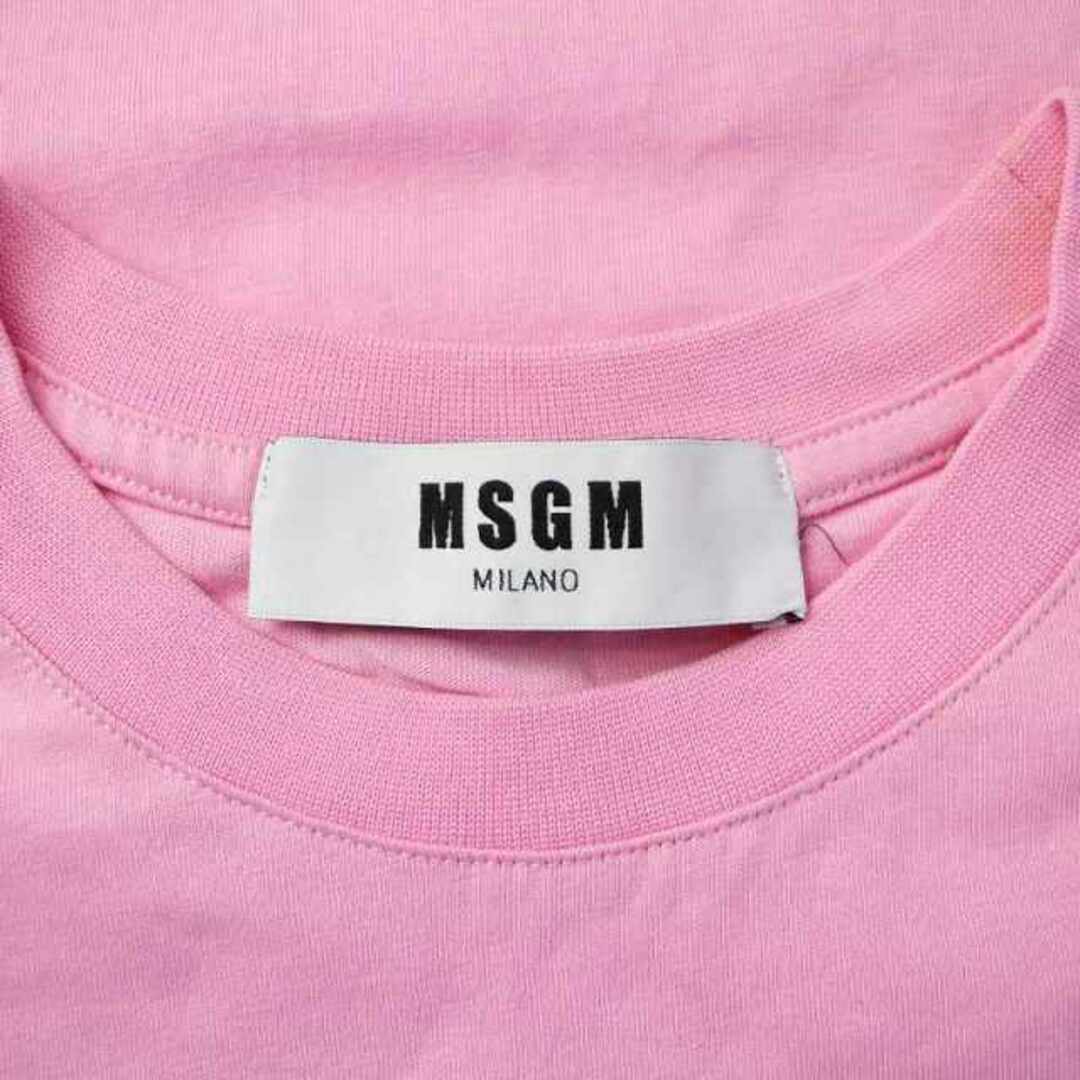 MSGM Tシャツ カットソー 半袖 ロゴプリント XS ピンク