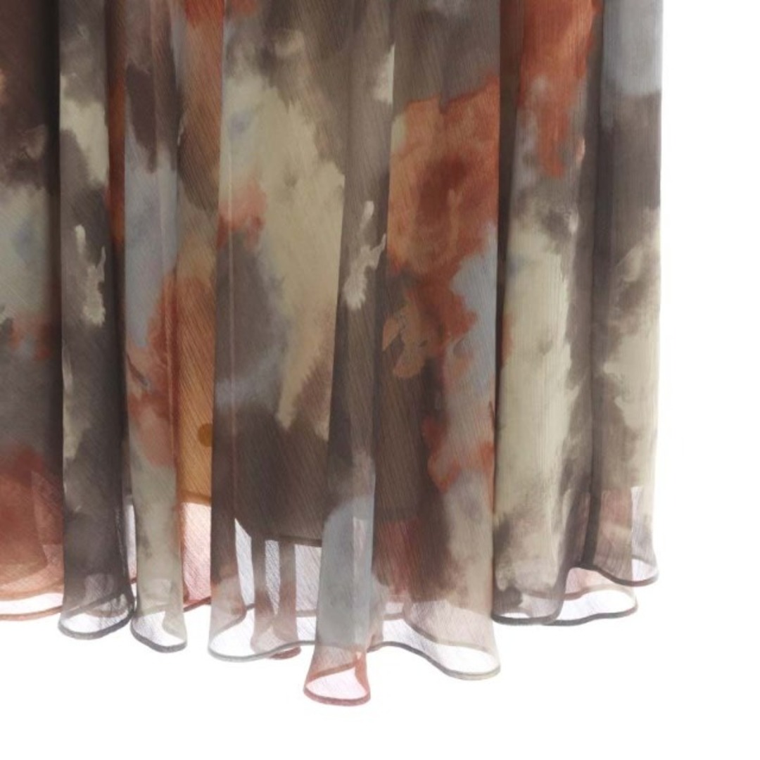 BEAUTY&YOUTH UNITED ARROWS(ビューティアンドユースユナイテッドアローズ)のB&Y ビューティー&ユース マーブルプリントギャザーマキシスカート レディースのスカート(ロングスカート)の商品写真