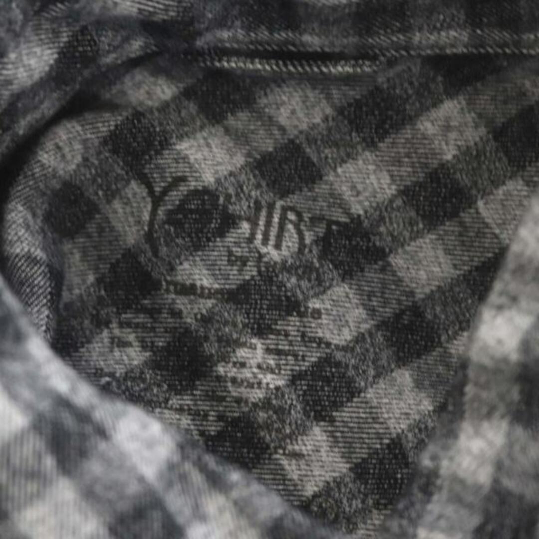YANUK(ヤヌーク)のヤヌーク YANUK ネルシャツ ブロックチェック 長袖 S 黒 グレー 白 レディースのトップス(シャツ/ブラウス(長袖/七分))の商品写真