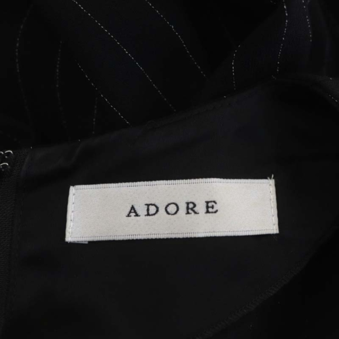 ADORE(アドーア)のアドーア 22SS バックサテンストライプメッシュヘムワンピース ロング 五分袖 レディースのワンピース(ロングワンピース/マキシワンピース)の商品写真