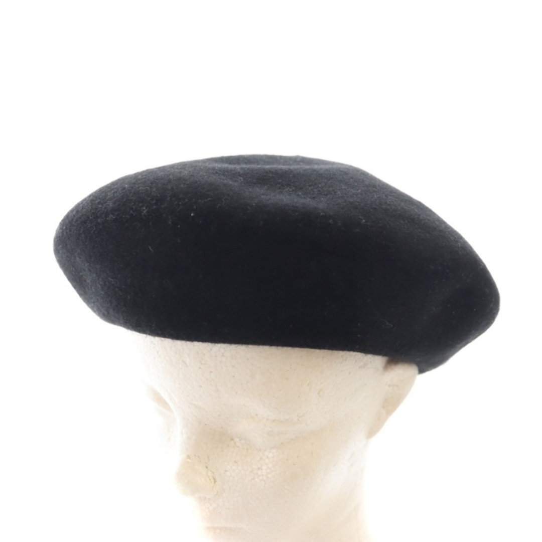 ラメゾンドリリス ベレー帽 帽子 ウール 黒 ブラック