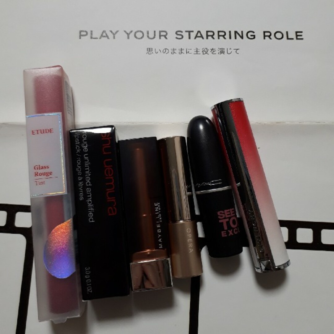 shu uemura(シュウウエムラ)の【リップまとめ売り】6本セット コスメ/美容のベースメイク/化粧品(口紅)の商品写真