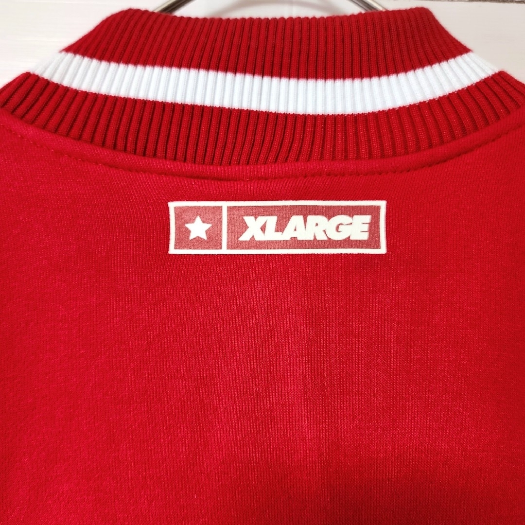 XLARGE(エクストララージ)の《大人気》エクストララージ スタジャン レッド ピンク ワンポイントロゴ M メンズのジャケット/アウター(スタジャン)の商品写真