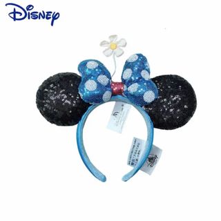 ディズニー(Disney)の新品未使用　ディズニー　カチューシャ　水色 クラシック水玉　ミニー　上海(カチューシャ)