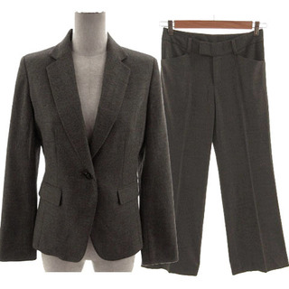 コムサイズム(COMME CA ISM)のコムサイズム スーツ パンツスーツ BINICOCCHI イタリア製生地 茶 M(スーツ)
