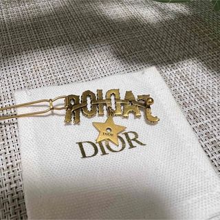 Dior ディオール 髪留め 星 ストーン ゴールド 布袋付き