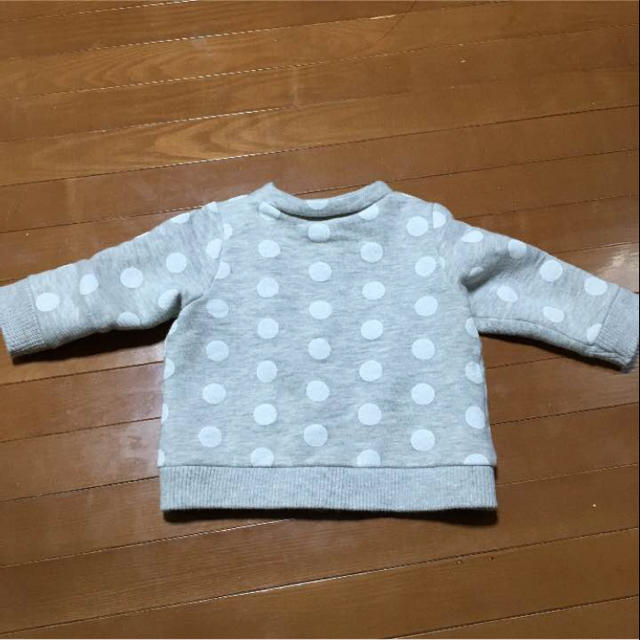 PETIT BATEAU(プチバトー)のPETITBATEAUドット柄カーディガン✳︎プチバトーカーディガン ベビー服 キッズ/ベビー/マタニティのベビー服(~85cm)(カーディガン/ボレロ)の商品写真