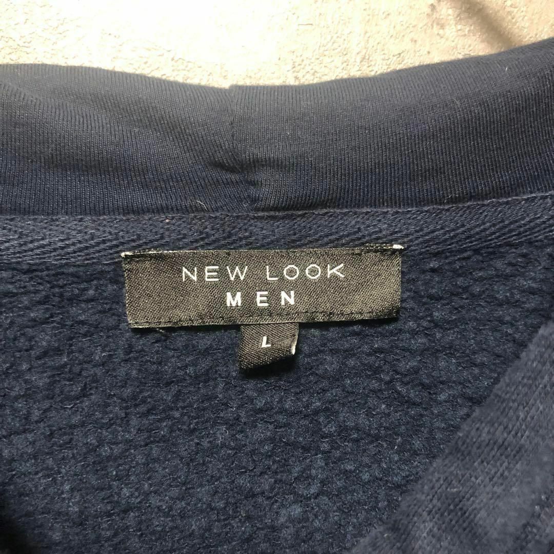 New Look(ニュールック)の【NEW LOOK】Lsize ジップアップ フーディ 無地 US古着 メンズのトップス(パーカー)の商品写真