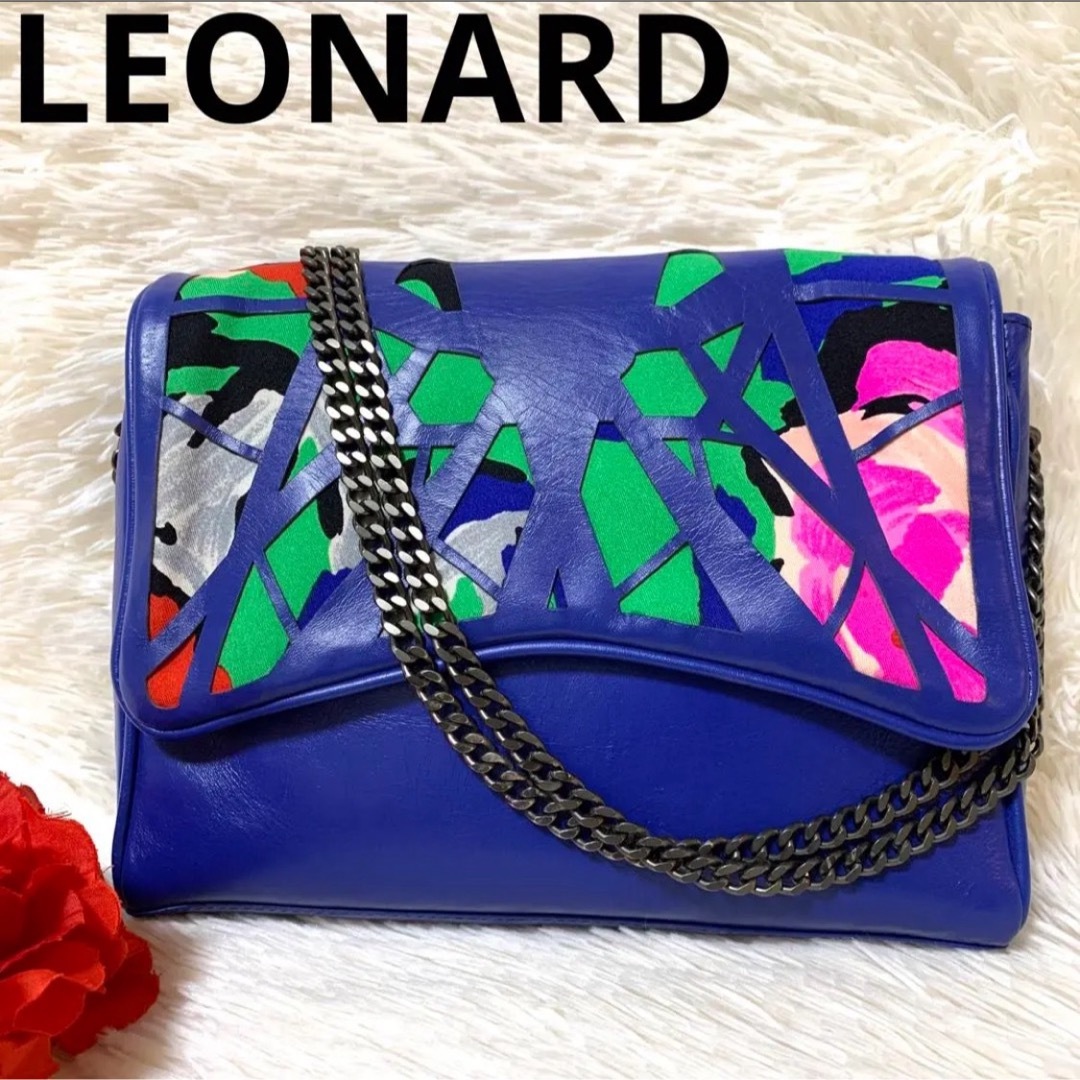 美品！LEONARD レオナール　ブラックハンドバッグ