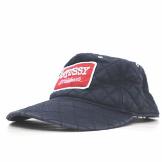 old stussy” 刺繍ロゴ 6パネルキャップ 赤 90s-