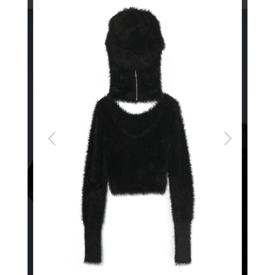 melt the lady feather knit tops set ブラック