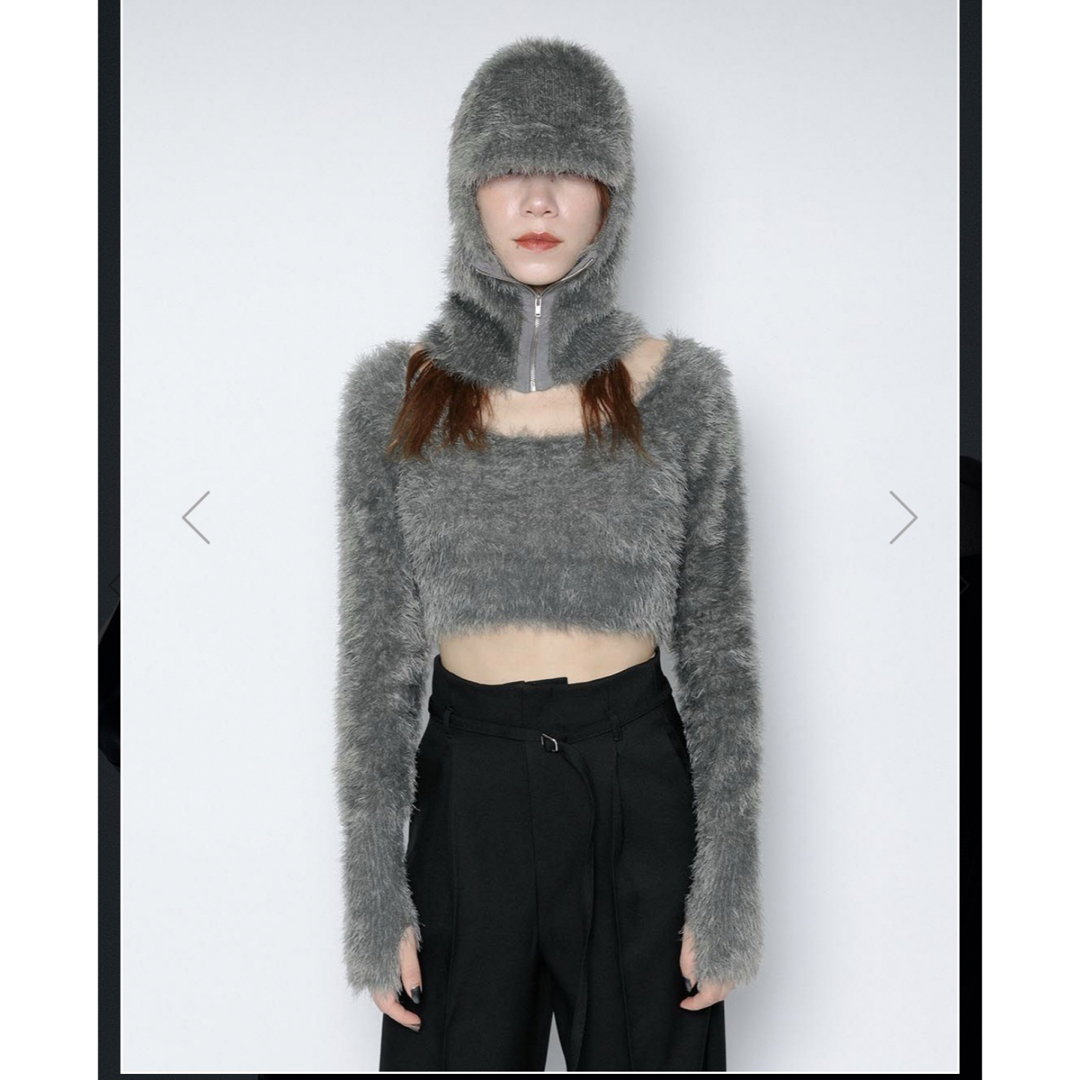 melt the lady feather knit tops set ブラックの通販 by kikki melt the lady feather knit tops set ブラックの通販 by kikki