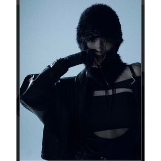 melt the lady feather knit tops set ブラック