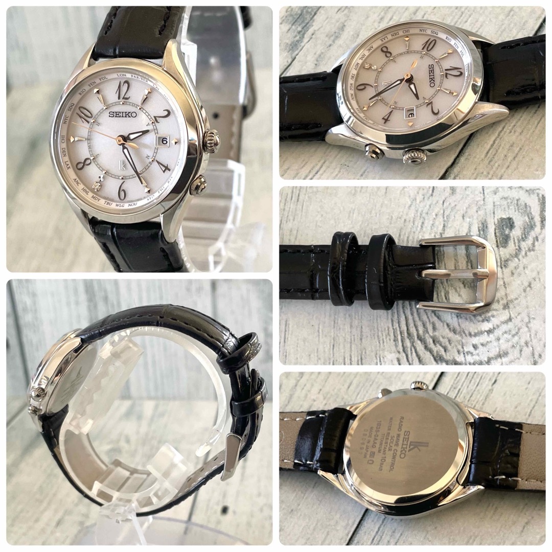 【美品】SEIKO ルキア 腕時計 1B35-0AA0 電波ソーラー チタン