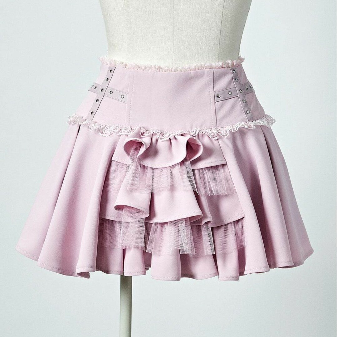 avenchumu Back frill skirt-like pants