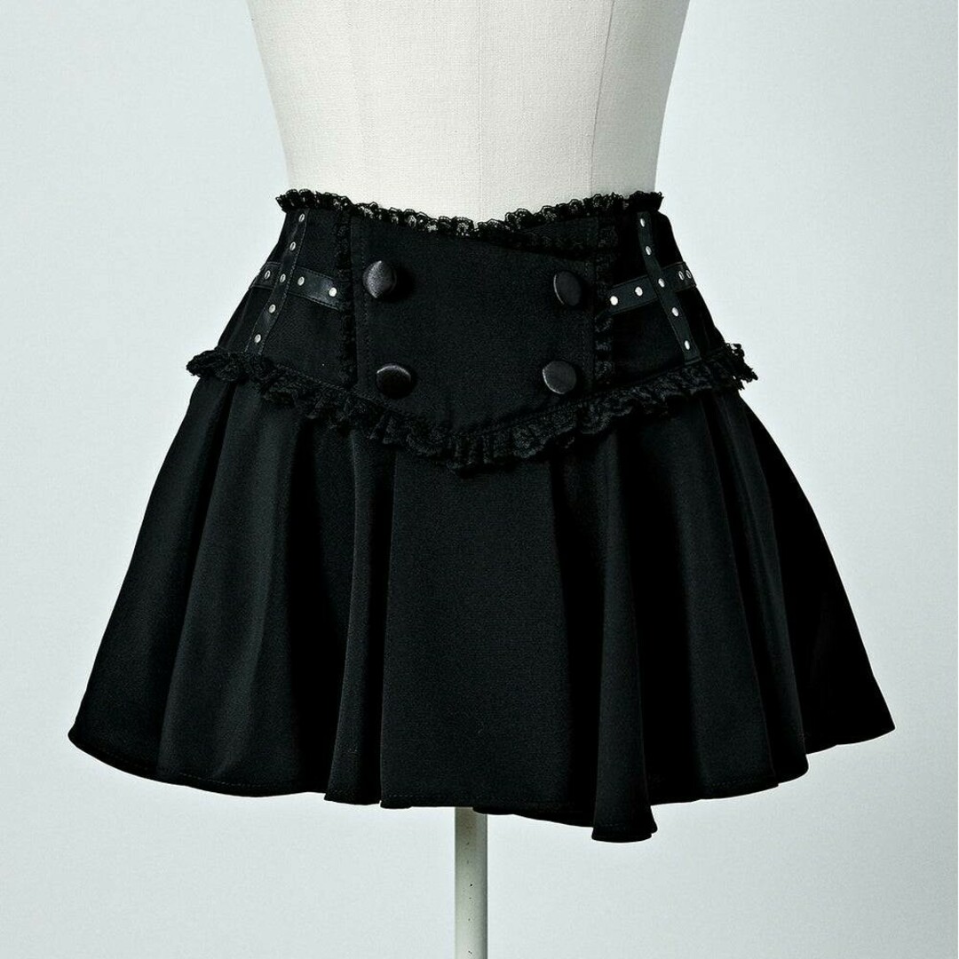 avenchumu Back frill skirt-like pants