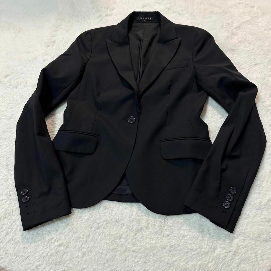 極美品♪セオリーTheory 20AW ダブルジャケット ブラック ダブルボタン-