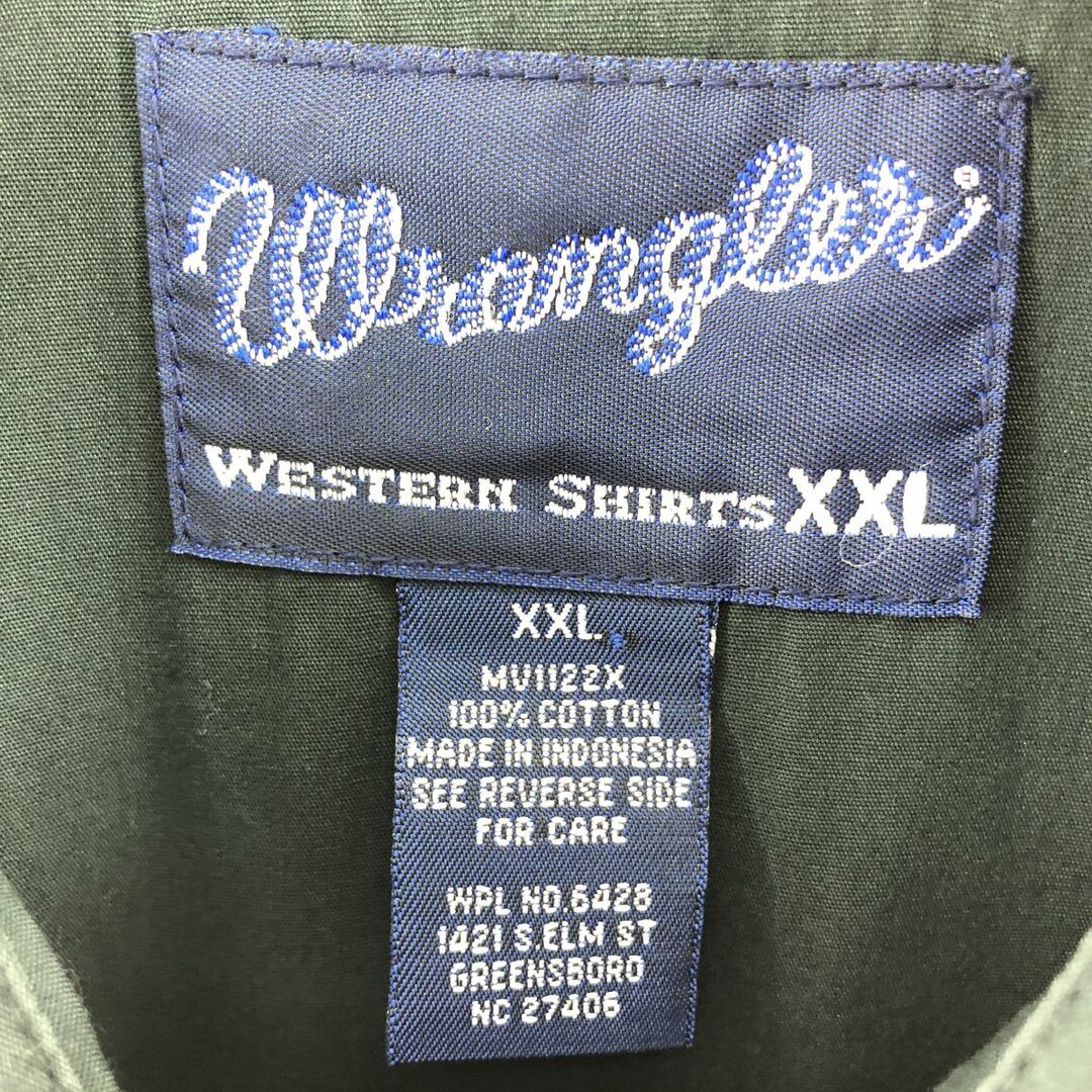 Wrangler(ラングラー)の古着 ラングラー Wrangler WESTERN SHIRTS スタンドカラー ウエスタン 長袖 コットンシャツ メンズXXXL /eaa377712 メンズのトップス(シャツ)の商品写真