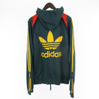 adidas＊ボタニカル柄＊ジップアップ＊パーカー＊イエロー＊フード付き