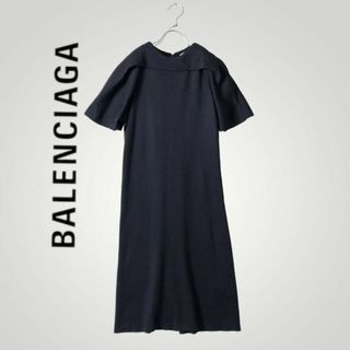 バレンシアガ BALENCIAGA ワンピース ドレス シルク 半袖 ショートスリーブ レディース 38(M相当) ミントグリーン