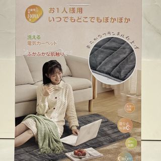 電気カーペット 1畳 180×80cm ダニ退治機能 電気毛布 敷き  丸洗い可