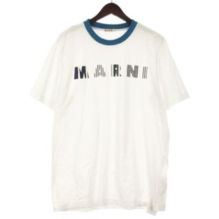 新品 50 21aw MARNI にじみロゴ Tシャツ 白 2312