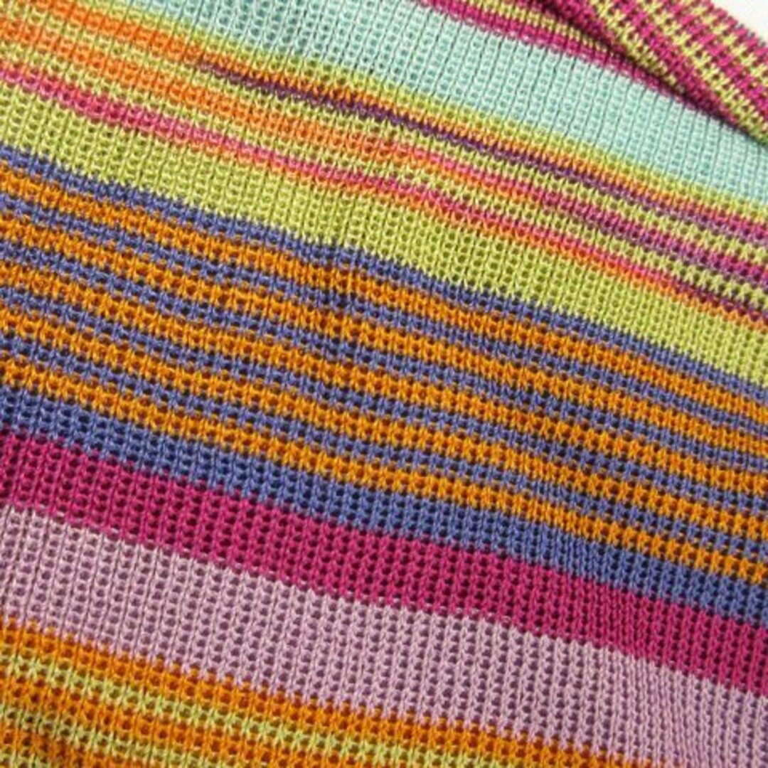 MISSONI - ミッソーニ ボーダー ニット カットソー 半袖 マルチカラー