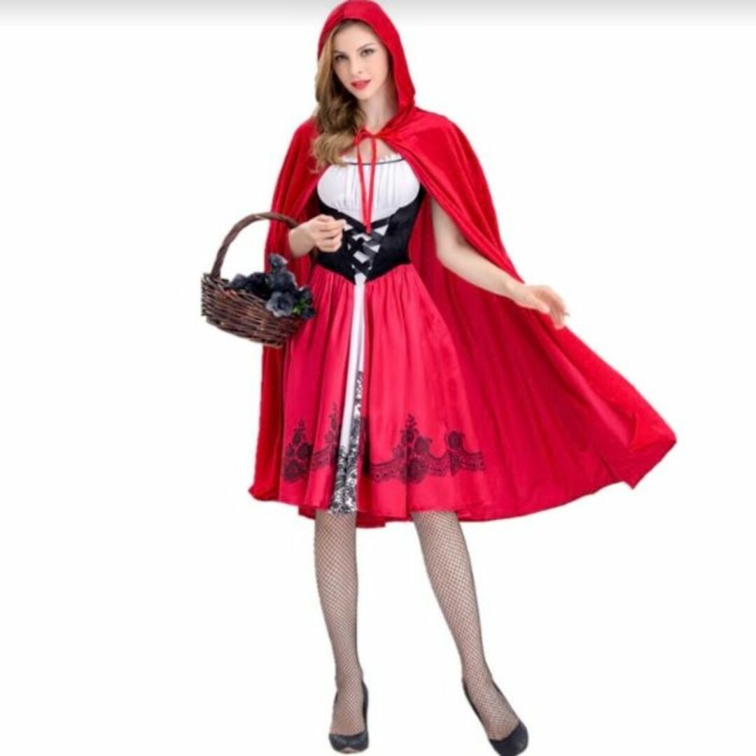 2XL ハロウィン 赤ずきん レディース コスプレ 衣装 仮装 女装 フルセット エンタメ/ホビーのコスプレ(衣装一式)の商品写真