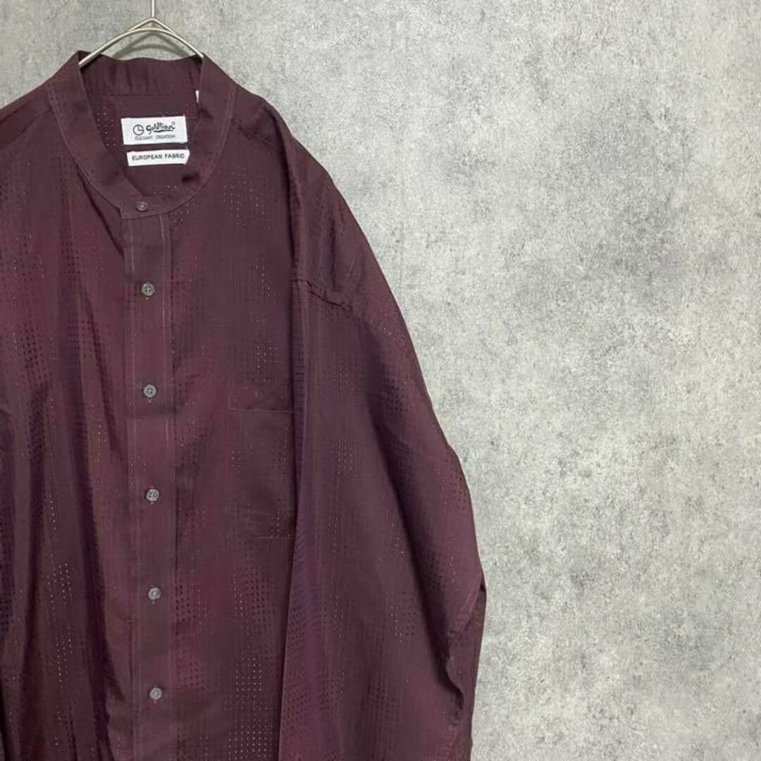 90s vintage デザインシャツ　長袖　メンズ　個性派　　奇抜　F3