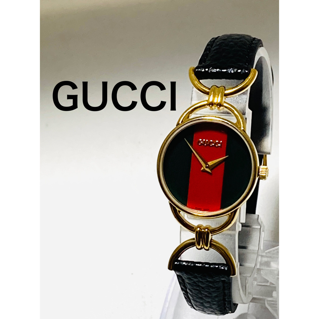 美品！　GUCCI グッチ　電池&ベルト新品　レディース腕時計　シェリーライン | フリマアプリ ラクマ