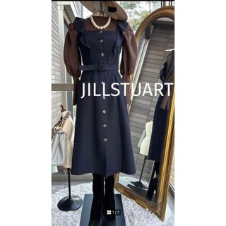 ジルスチュアート(JILLSTUART)の綺麗なお姉さんのジルスチュアートお洒落ツイードジャンパースカート(ひざ丈ワンピース)