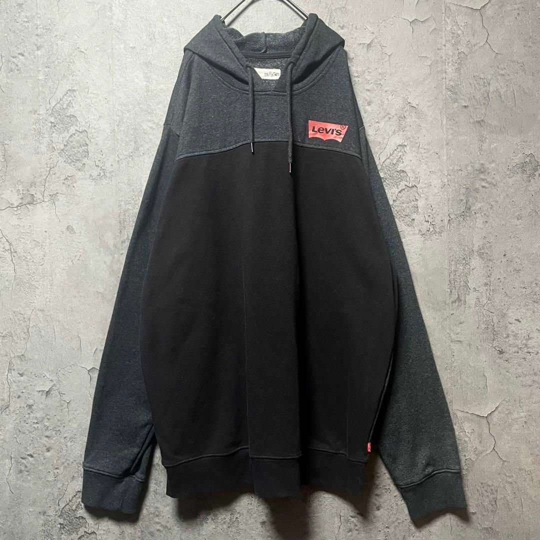 Levi's(リーバイス)の【Levi's】2XL プルオーバーフーディー バイカラー US古着 メンズのトップス(パーカー)の商品写真