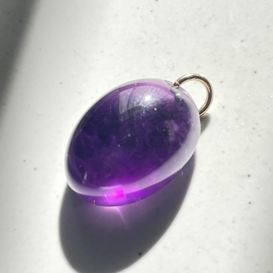 アメジスト　ペンダントトップ ハンドメイドのアクセサリー(チャーム)の商品写真