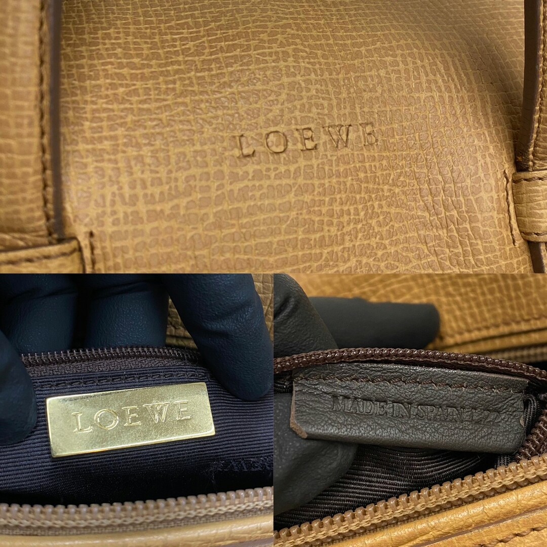 LOEWE - 極 美品 希少品 保存袋付 LOEWE ロエベ ロゴ 型押し レザー 本 ...