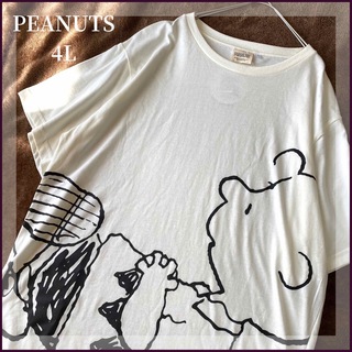 ピーナッツ(PEANUTS)の新品 大きいサイズ スヌーピー チャーリーブラウン 4L 半袖 Tシャツ(Tシャツ/カットソー(半袖/袖なし))