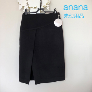 anana☆未使用！ブラック スリットタイトスカート(ひざ丈スカート)