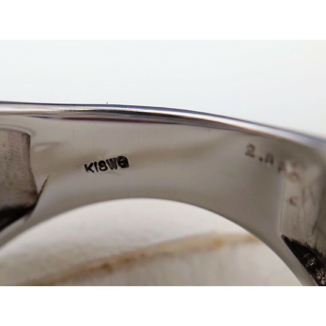K18ホワイトゴールドダイヤファッションリング レディースのアクセサリー(リング(指輪))の商品写真