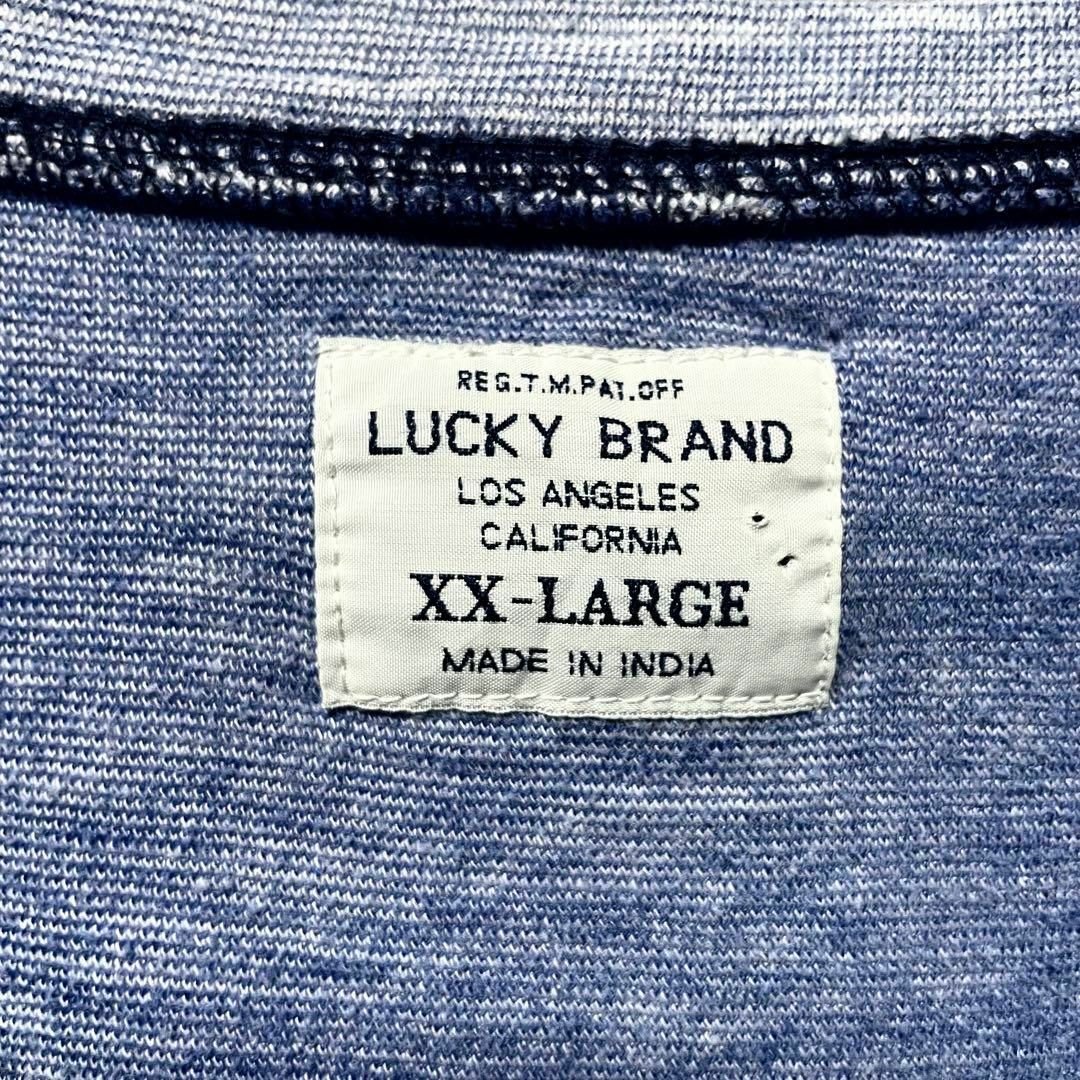 Lucky Brand(ラッキーブランド)の【LUCKY BRAND】2XLsize ヘンリーネック スウェット US古着 メンズのトップス(スウェット)の商品写真