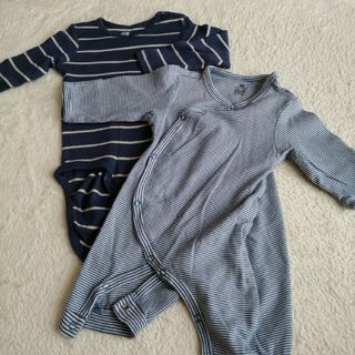 エイチアンドエム(H&M)のH&М☆Babyロンパース　２枚セット(ロンパース)