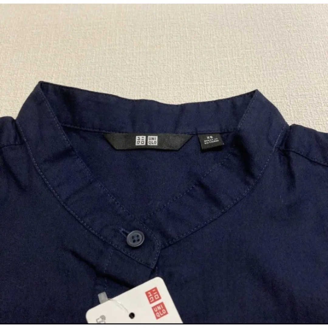 UNIQLO(ユニクロ)の新品【UNIQLO】コットンツイルバンドカラーロングシャツ レディースのトップス(シャツ/ブラウス(長袖/七分))の商品写真