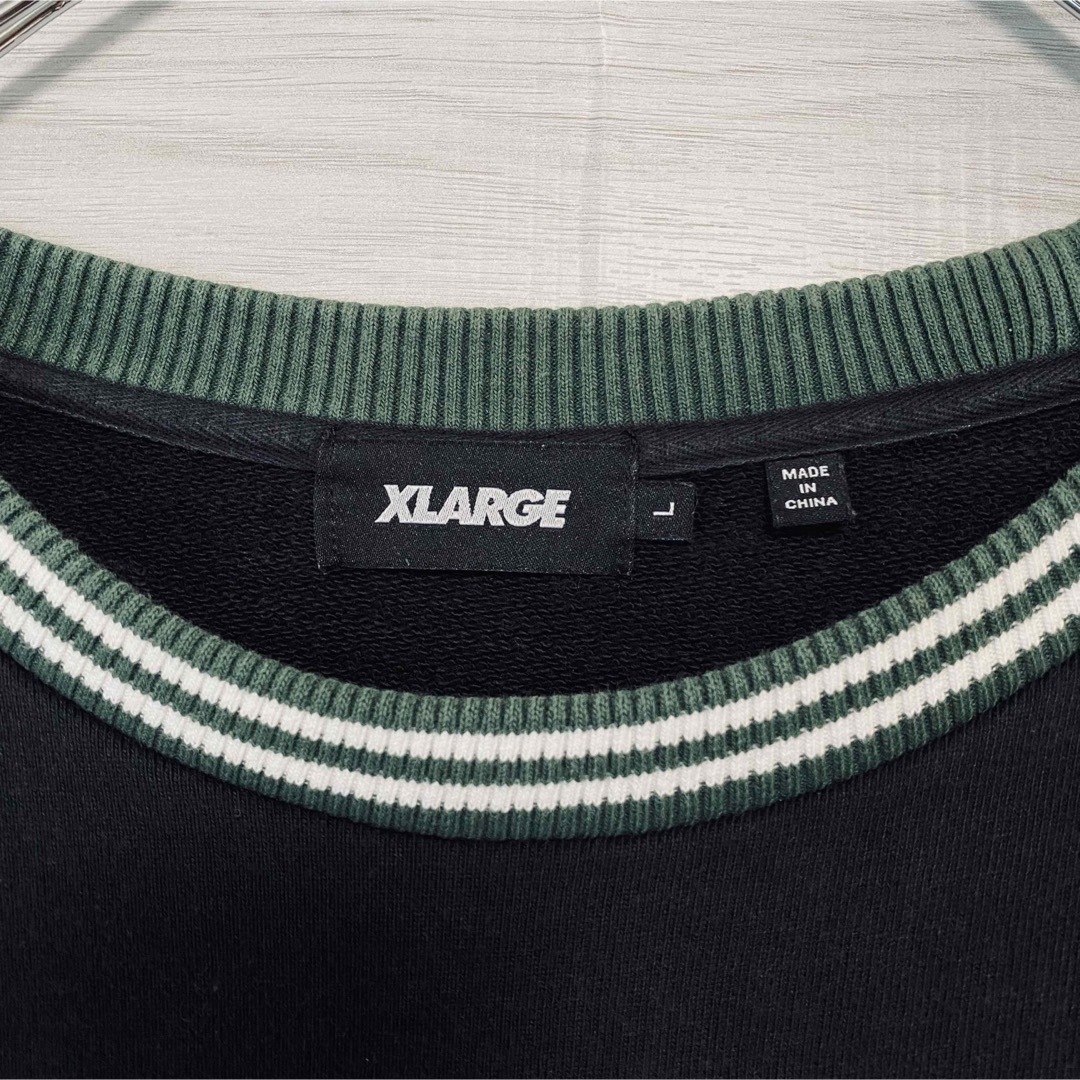 XLARGE(エクストララージ)の【人気デザイン】XLARGE スウェット　Lサイズ　リンガー　アーチロゴ　希少 メンズのトップス(スウェット)の商品写真