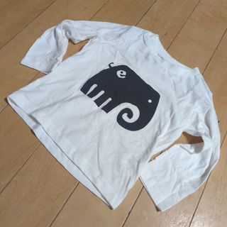 ニシマツヤ(西松屋)の白ロンＴ　95(Tシャツ/カットソー)