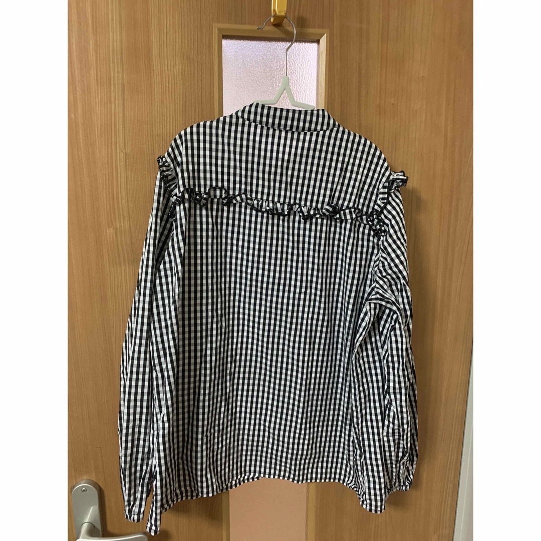 ZARA(ザラ)のピイチ　ギンガムチェック  ブラウス チュニック  フリルシャツ PICHI レディースのトップス(シャツ/ブラウス(長袖/七分))の商品写真