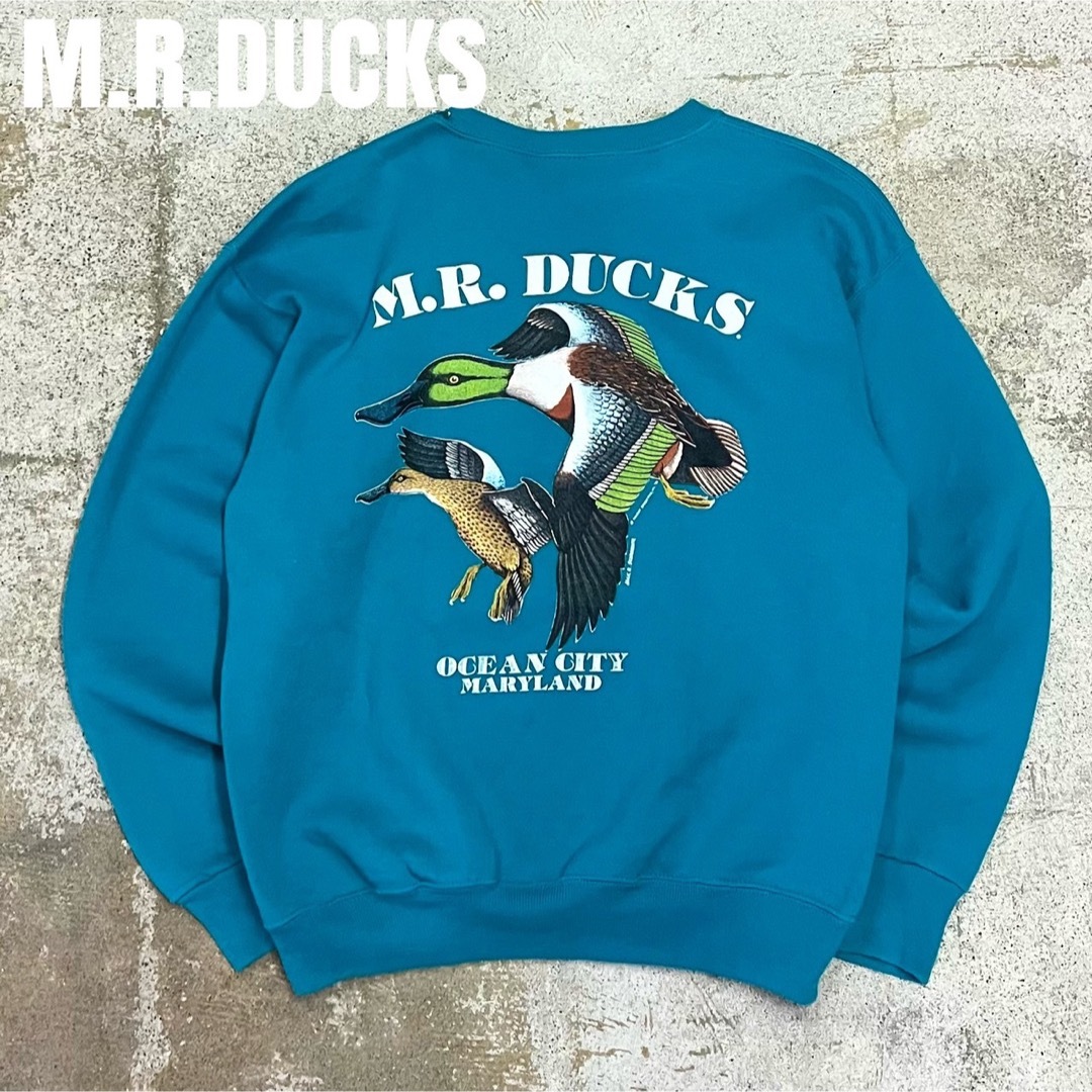 ＊7017 90s M.R.DUCKS ダックス　アニマルプリント　スウェット