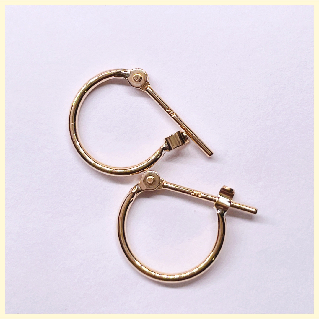 K18 18k 18金 ピアス 1×10 フープピアス リングピアスの通販 by