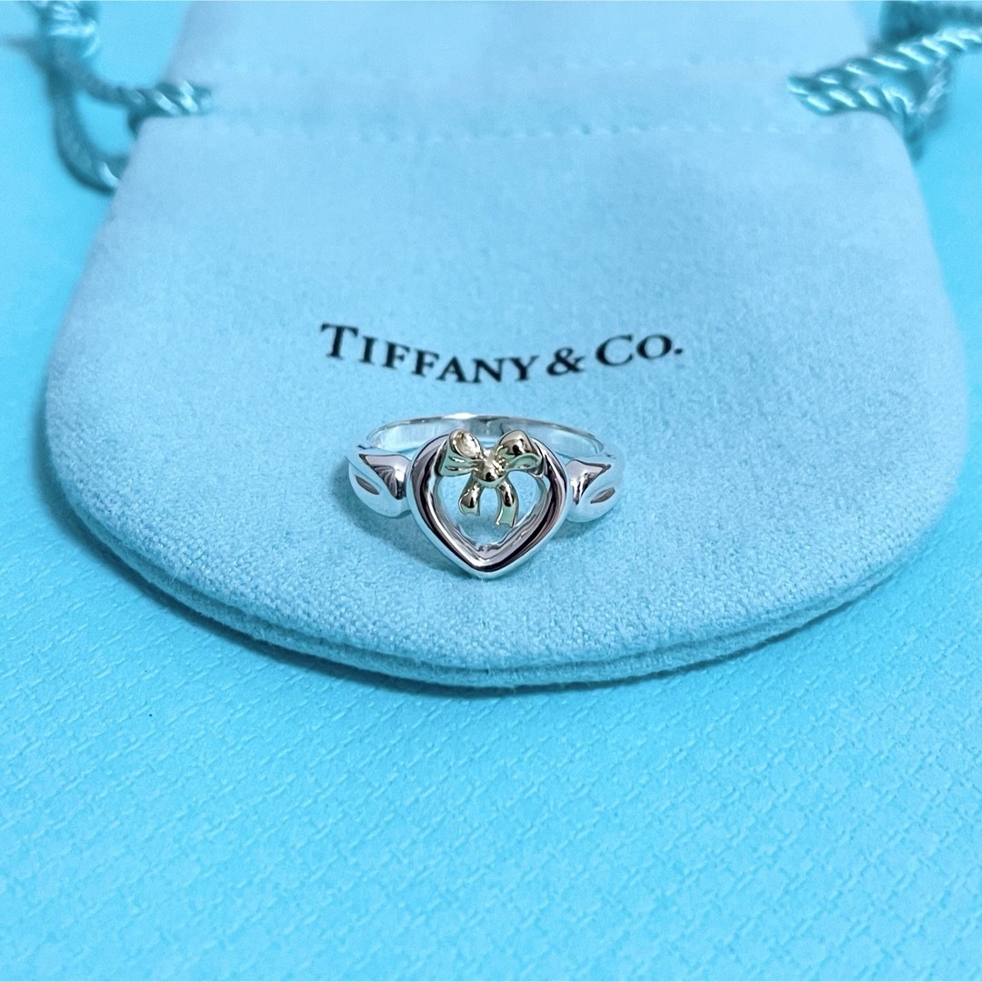 Tiffany & Co. - 【美品・希少】Tiffany & Co. ハート リボン リング