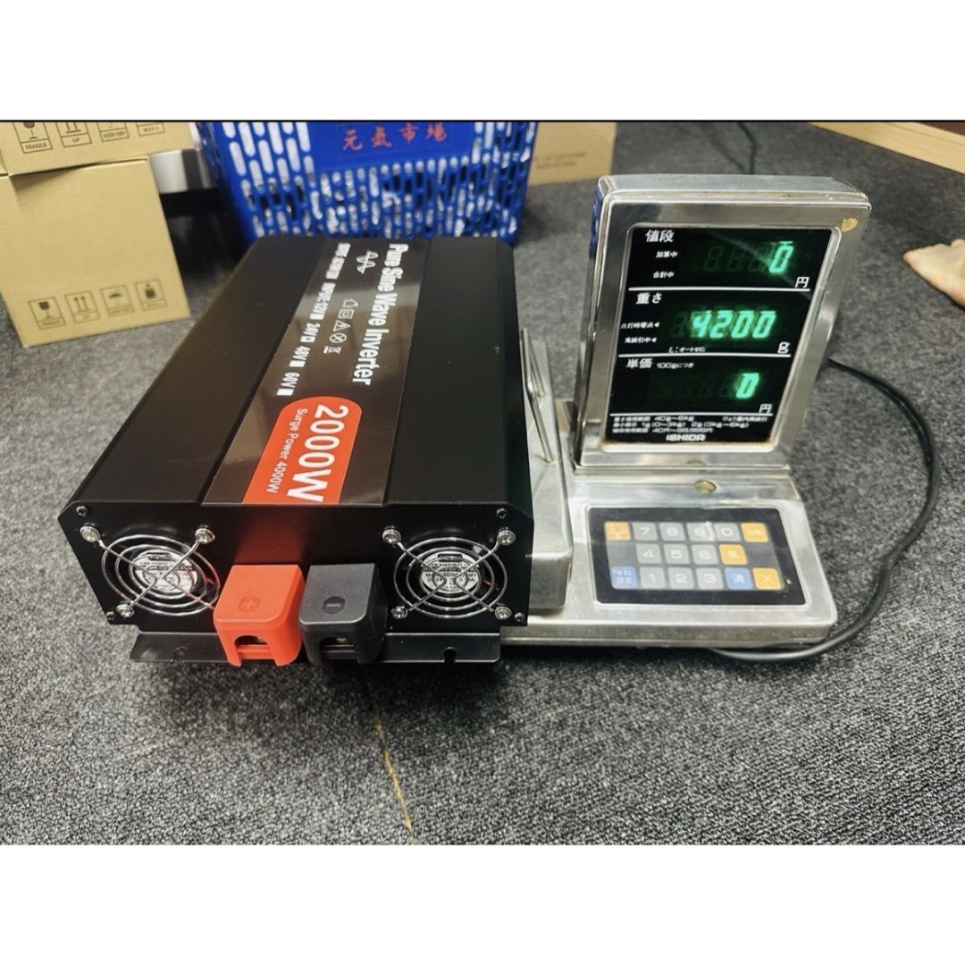 インバーター 2000W 【正弦波 24V専用】リモコン付き モニター表示 車 2
