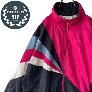 アディダス(adidas)の【ADIDAS】アディダス 80s ウーブンJKT 切り替え トレフォイルロゴ(ナイロンジャケット)