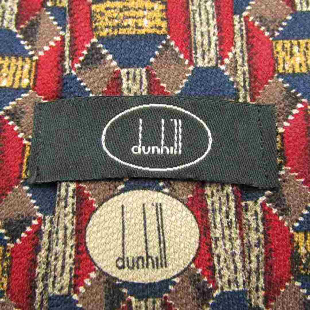 Dunhill(ダンヒル)のダンヒル ブランド ネクタイ 総柄 小紋柄 格子柄 メンズ ブラウン Dunhill メンズのファッション小物(ネクタイ)の商品写真